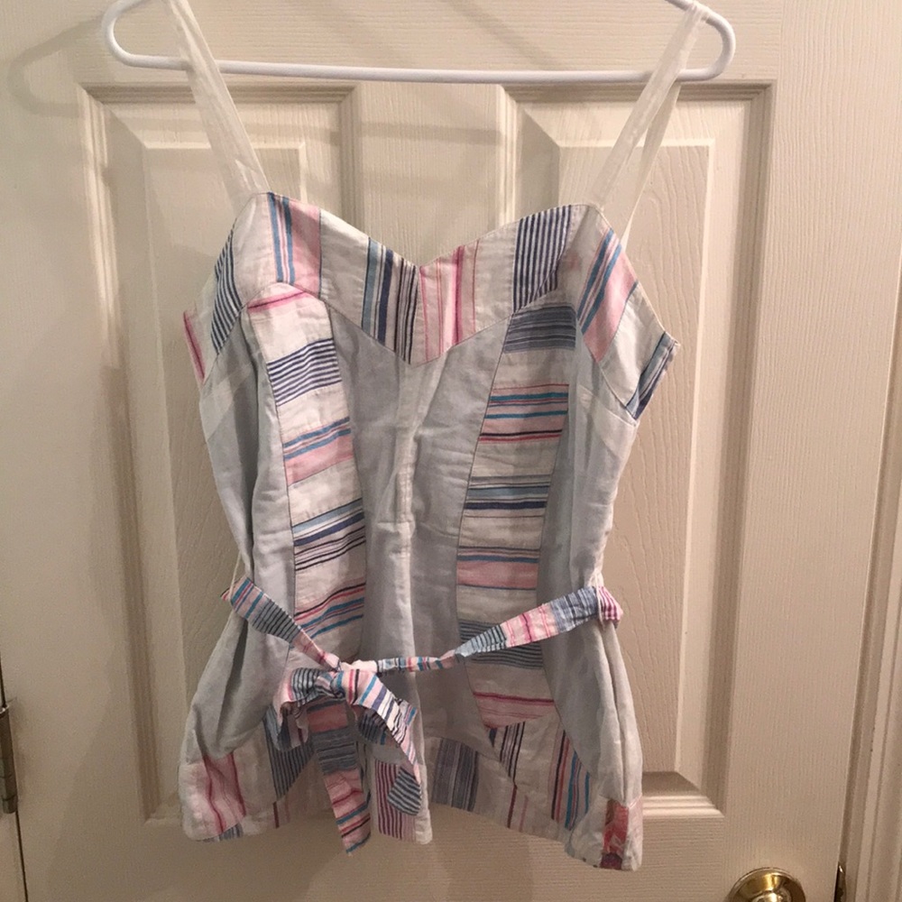 Anthropologie top with tie at waist, size 10